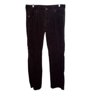 Calvin Klein Jeans Pants Size 12 Dark Brown Corduroy Pants Casual Straight Leg